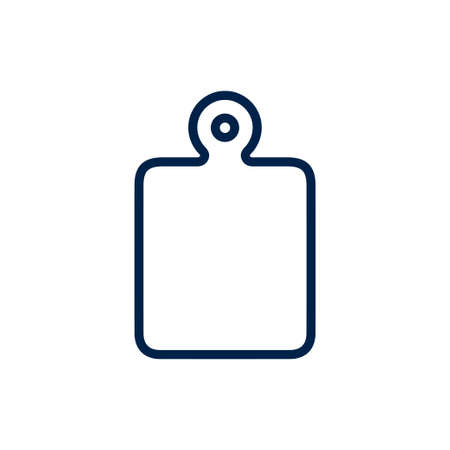Cutting board icon, utensil of kitchen, isolated on white.のイラスト素材