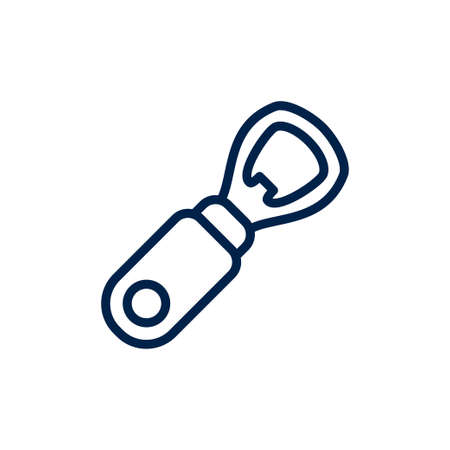 Bottle opener icon vector sign pictogram isolated on white. Beer opener Symbol,  illustration.のイラスト素材