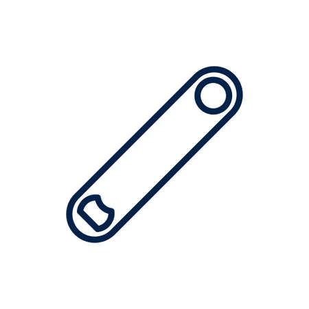 Bottle opener icon vector sign pictogram isolated on white. Beer opener Symbol, illustration.のイラスト素材
