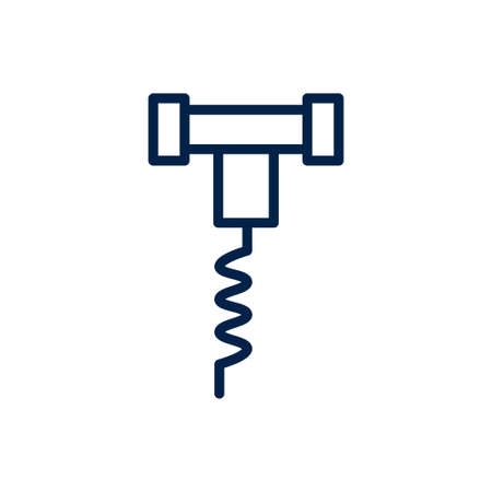 Corkscrews opener vector icon. Illustration isolated for graphic and web design.のイラスト素材