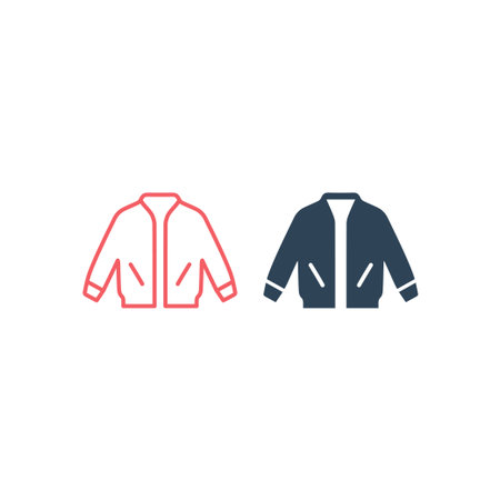Jacket icons set flat vector template design trendyのイラスト素材