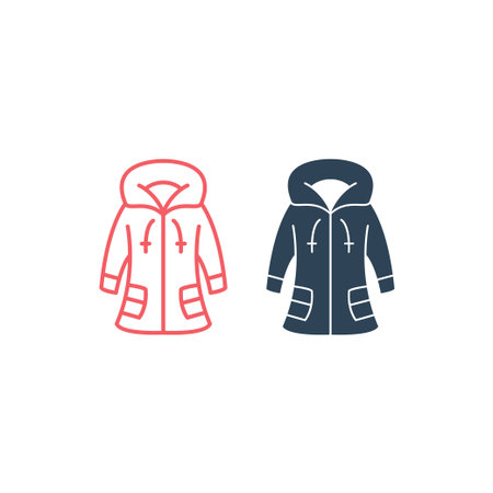 Coat vector illustration icons setのイラスト素材