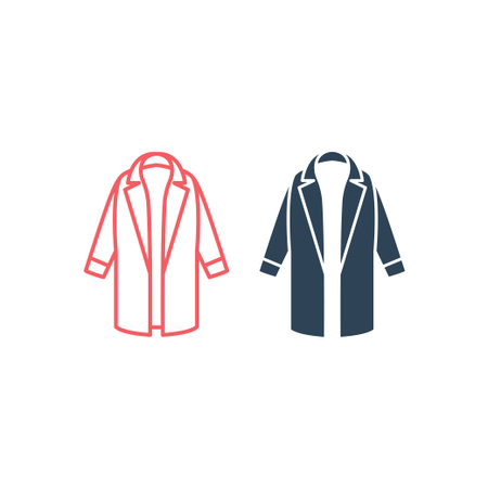 Coat vector illustration icons setのイラスト素材
