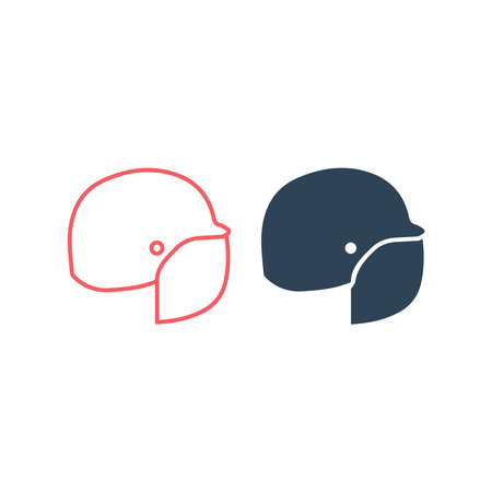 Police Helmet vector illustration icons setのイラスト素材
