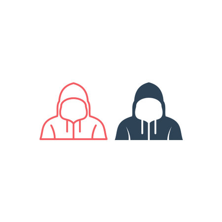 Hoodie vector illustration icons setのイラスト素材