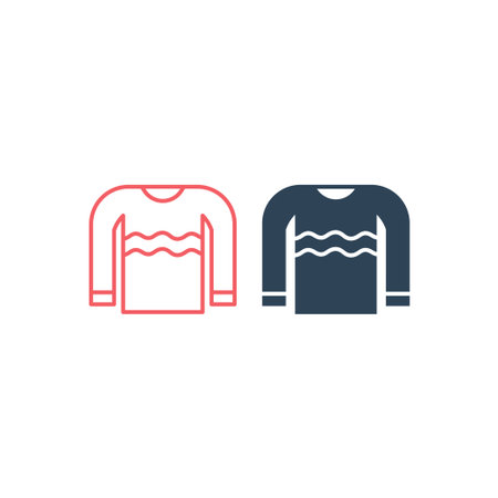 Sweater vector illustration icons setのイラスト素材