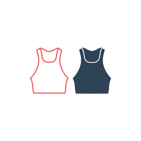 Sport bra vector illustration icons setのイラスト素材