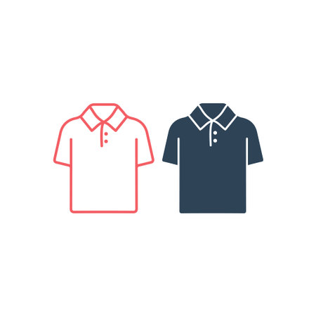 Polo shirt vector illustration icons setのイラスト素材