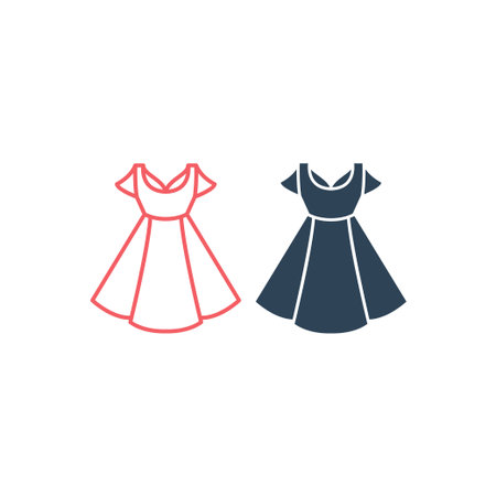 Dress vector illustration icons setのイラスト素材