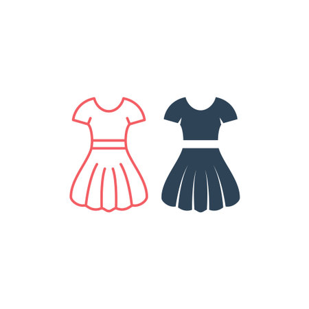 Dress vector illustration icons setのイラスト素材