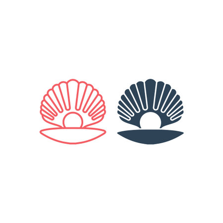 Pearl vector illustration icons set