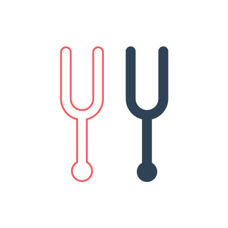 Tuning fork vector illustration icons setのイラスト素材