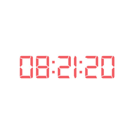 Digital, clock, LED icon for home electronics and appliances