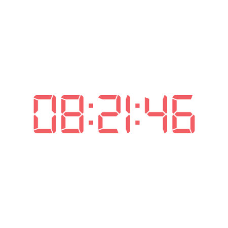 Digital, clock, LED icon for home electronics and appliances