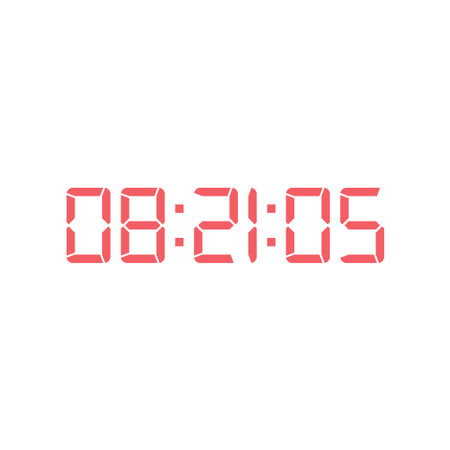 Digital, clock, LED icon for home electronics and appliances
