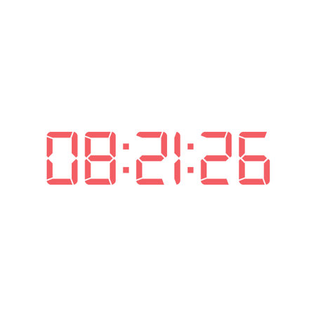Digital, clock, LED icon for home electronics and appliances
