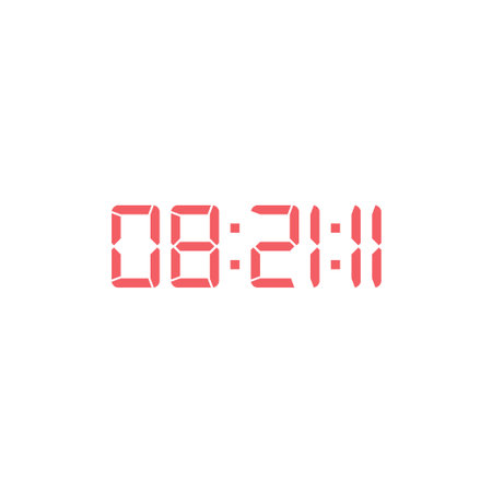 Digital, clock, LED icon for home electronics and appliances