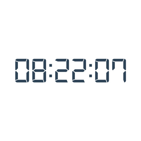 Digital, clock, LED icon for home electronics and appliances