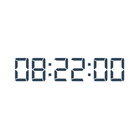Digital, clock, LED icon for home electronics and appliances