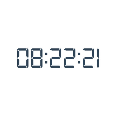 Digital, clock, LED icon for home electronics and appliances