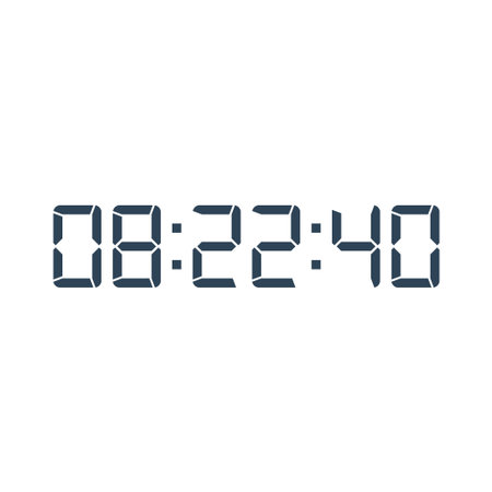 Digital, clock, LED icon for home electronics and appliances