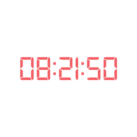 Digital, clock, LED icon for home electronics and appliances