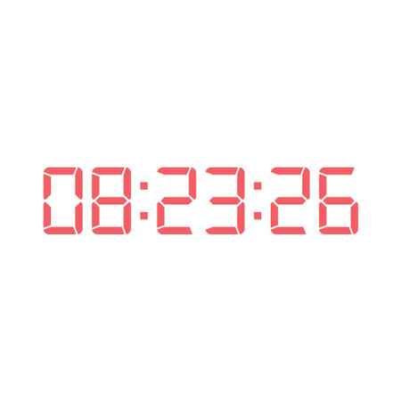 Digital, clock, LED icon for home electronics and appliances