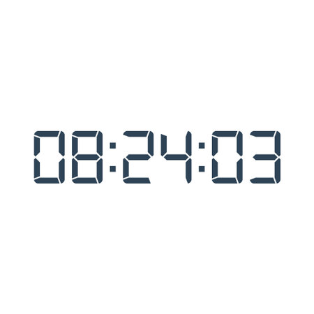 Digital, clock, LED icon for home electronics and appliances