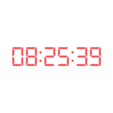Digital, clock, LED icon for home electronics and appliances
