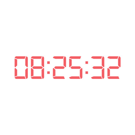 Digital, clock, LED icon for home electronics and appliances