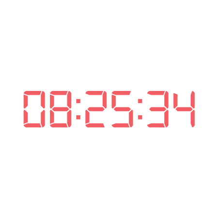 Digital, clock, LED icon for home electronics and appliances