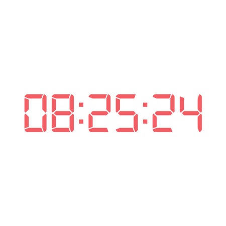 Digital, clock, LED icon for home electronics and appliances