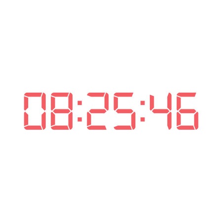 Digital, clock, LED icon for home electronics and appliances