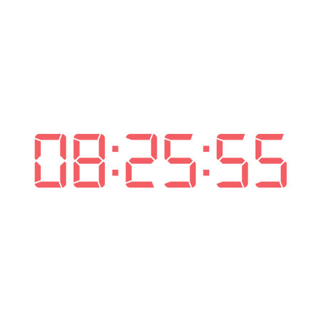 Digital, clock, LED icon for home electronics and appliances