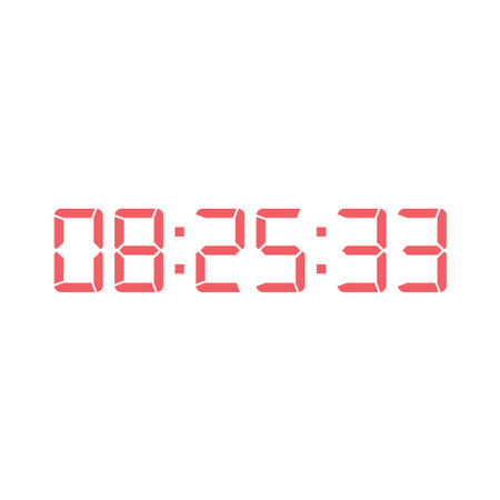 Digital, clock, LED icon for home electronics and appliances