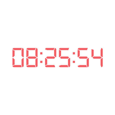 Digital, clock, LED icon for home electronics and appliances