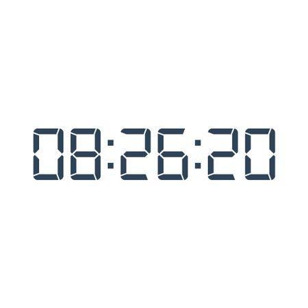 Digital, clock, LED icon for home electronics and appliances