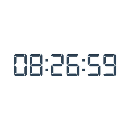 Digital, clock, LED icon for home electronics and appliances