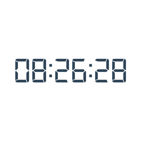 Digital, clock, LED icon for home electronics and appliances