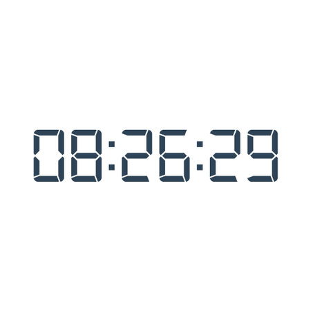 Digital, clock, LED icon for home electronics and appliances