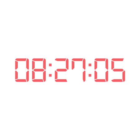 Digital, clock, LED icon for home electronics and appliances