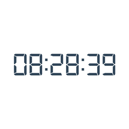 Digital, clock, LED icon for home electronics and appliances