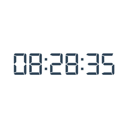 Digital, clock, LED icon for home electronics and appliances