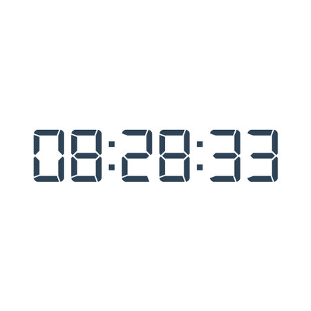 Digital, clock, LED icon for home electronics and appliances