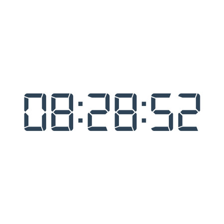 Digital, clock, LED icon for home electronics and appliances