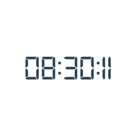 Digital, clock, LED icon for home electronics and appliances
