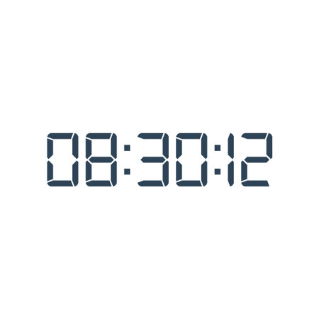Digital, clock, LED icon for home electronics and appliances