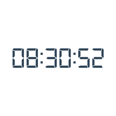Digital, clock, LED icon for home electronics and appliances