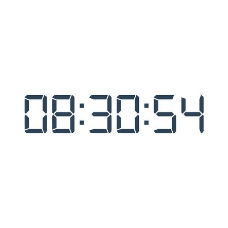 Digital, clock, LED icon for home electronics and appliances