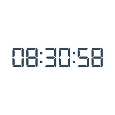 Digital, clock, LED icon for home electronics and appliances